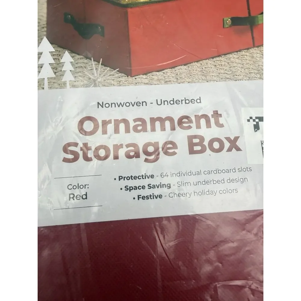 Underbed Christmas Ornament Storage Box - Stores 64 3